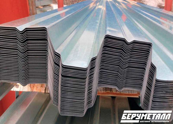 Профнастил оцинкованный Н-75, 0,9 мм, 800х1000х75 мм